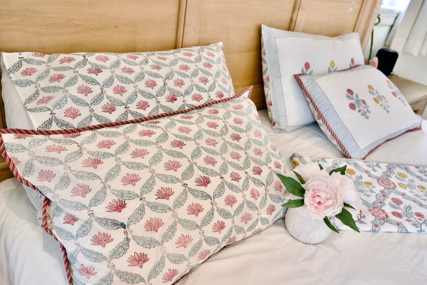 ✨Regal Medallion | 6-Piece Organic Cotton Bedsheet & Quilt Set✨