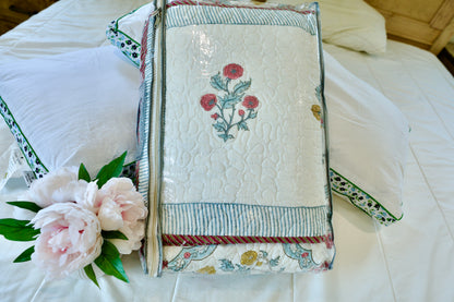 ✨Regal Medallion | 6-Piece Organic Cotton Bedsheet & Quilt Set✨